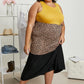 P & Rose Girl Next Door Leopard Color Block Dress in Mustard -