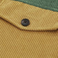 Color Block Button Front Corduroy Shirt Jacket -