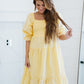 BiBi Simple Magic Smocked Midi Dress -