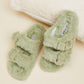 Cape Robbin Soft Steps Buckled Fuzzy Sandals -