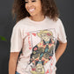 Lotus Fashion Wild West Card Graphic Tee in Pink -