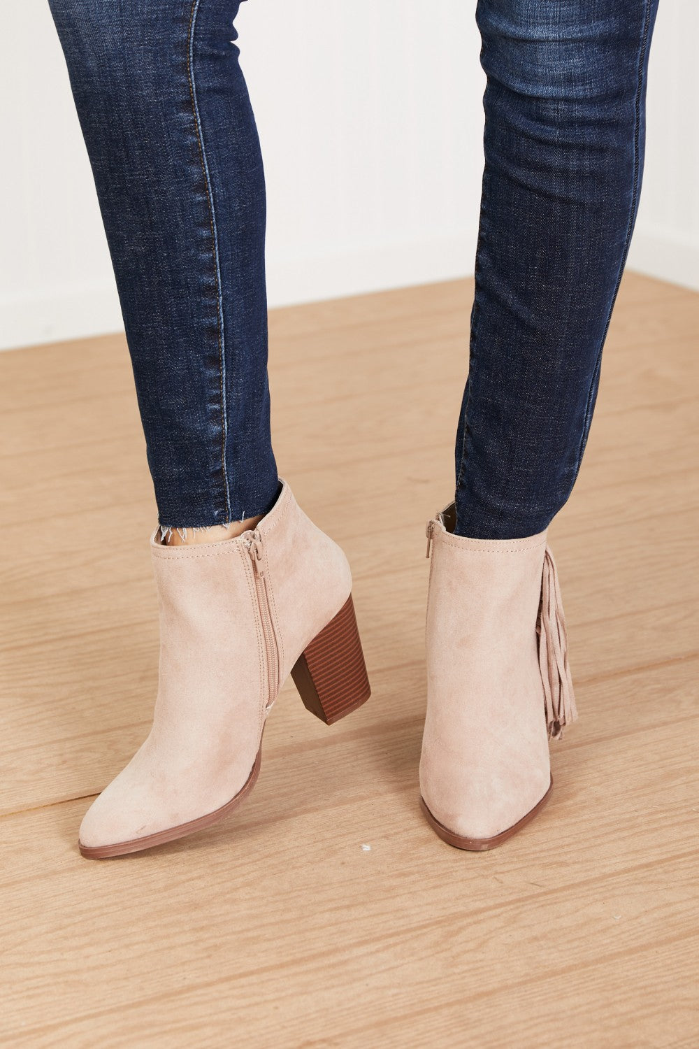 Qupid It's Always Been You Tassel Detail Booties -