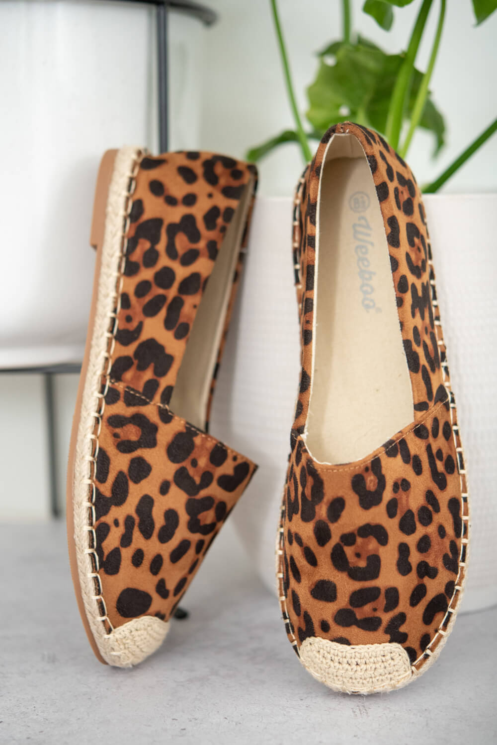 WeeBoo In Step Espadrille Slip-On Flats in Leopard -