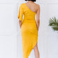 Dress Day High Society Ruched One-Shoulder Dress -