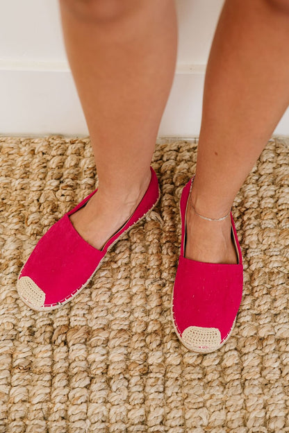 WeeBoo In Step Espadrille Slip-On Flats in Fuchsia - Fuchsia / 6.5