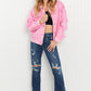 Andree by Unit Starstruck Full Size Sequin Star Patch Denim Jacket -