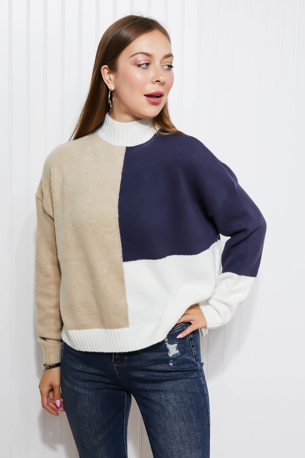 HYFVE Straight-A Student Color Block Sweater -