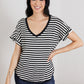 Sew In Love Everyday Essentials Striped V-Neck Tee -