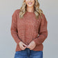 Sew In Love Full Size Mixed Knit Dropped Shoulder Sweater -