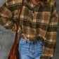 Plaid Quarter-Zip Fleece Sweatshirt -