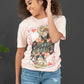 Lotus Fashion Wild West Card Graphic Tee in Pink -