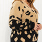 CY Fashion Full Size Leopard V-Neck Fuzzy Sweater -