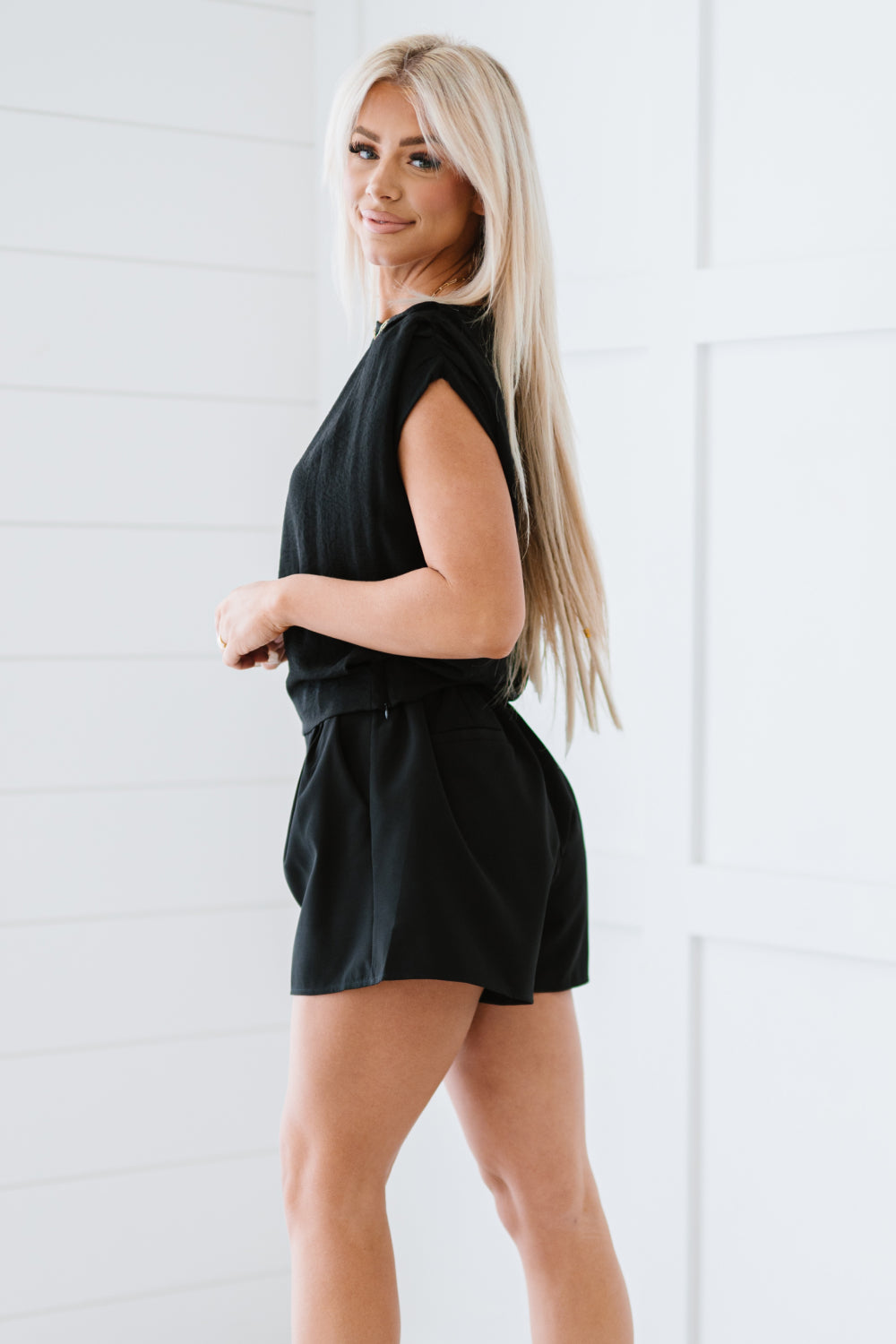 Glam Rumor Has It Pleated Shorts in Black -