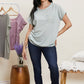 Sew In Love Stay and Chat Love Pocket Tee in Sage -
