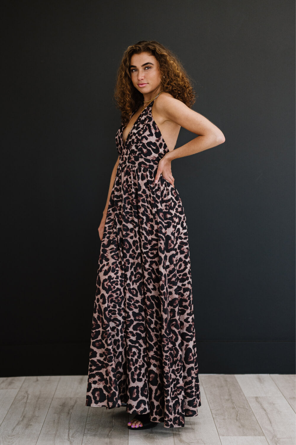 Sweet Generis Never Stop Leopard Maxi Dress -