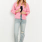Andree by Unit Dripping in Pearls Full Size Embellished Denim Jacket -