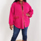 Davi & Dani Cliffhanger Teddy Button Down Shacket -