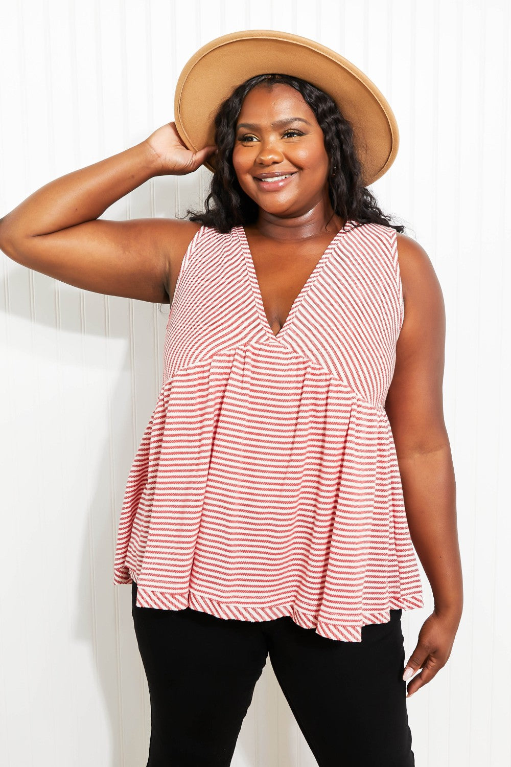 Ces Femme Carnival Nights Striped Sleeveless Top -