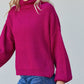 Zenana First Snow Ribbed Turtleneck Sweater -