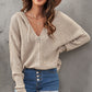 Zip-Up Distressed Hooded Cardigan -