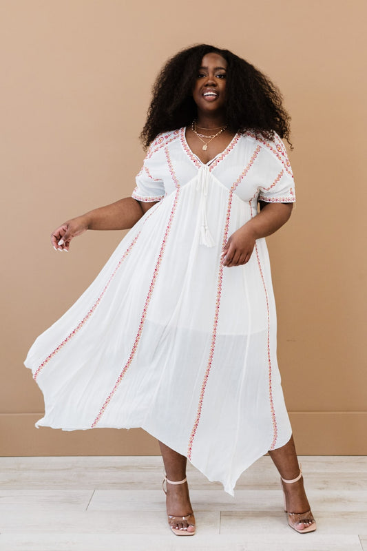 ODDI School's Out Embroidered Dress - Ivory / S