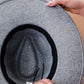 Fame X-Stitch Flat Brim Fedora Hat -