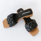WeeBoo Authentic Self Square Toe Woven Heeled Slides -