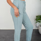 SHOPIRISBASIC Let's Do This Bustier and Joggers Lounge Set in Sage Green -