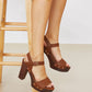 DDK Kindness and Grace Studded Block Heels -
