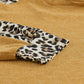 Leopard Print Sleeve Drawstring Hoodie -
