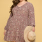 ODDI Floral Tiered Dress -