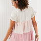 Hailey & Co Weekend Special Color Block Tiered Babydoll Top -