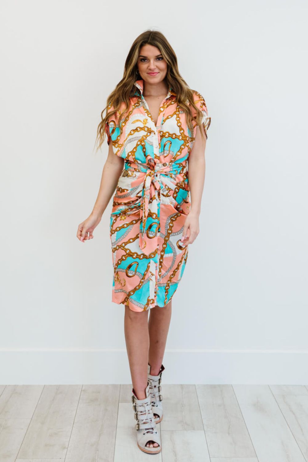 Miss Avenue Never Looked Better Scarf Print Dress -