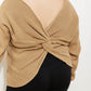 CY Fashion Just a Little Twist Open Back Sweater -