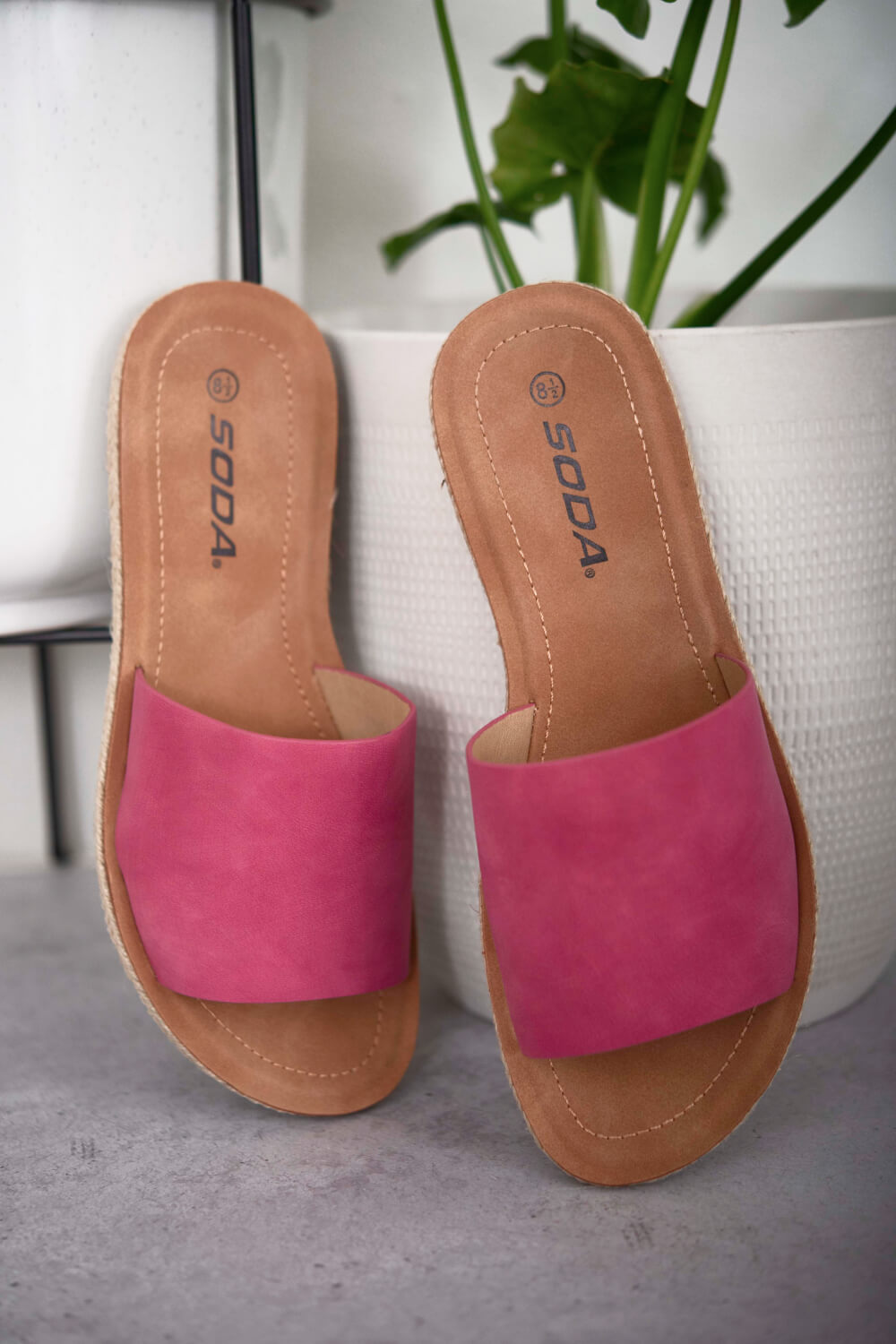 SODA Good Karma Open-Toe Espadrille Slides -