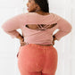 White Birch Hey Babe Lattice Detail Top -