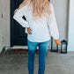 Applique Lace Trim V-Neck High-Low Shirt -