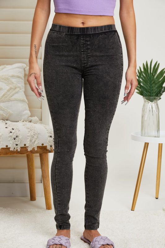 Vocal Rendezvous Pull-On Skinny Jeans - Black / S