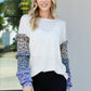 Heimish Full Size Animal Print Ruffle Trim Top -