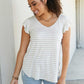 Sew In Love Illuminate the Way Striped Tee in Heather Grey -