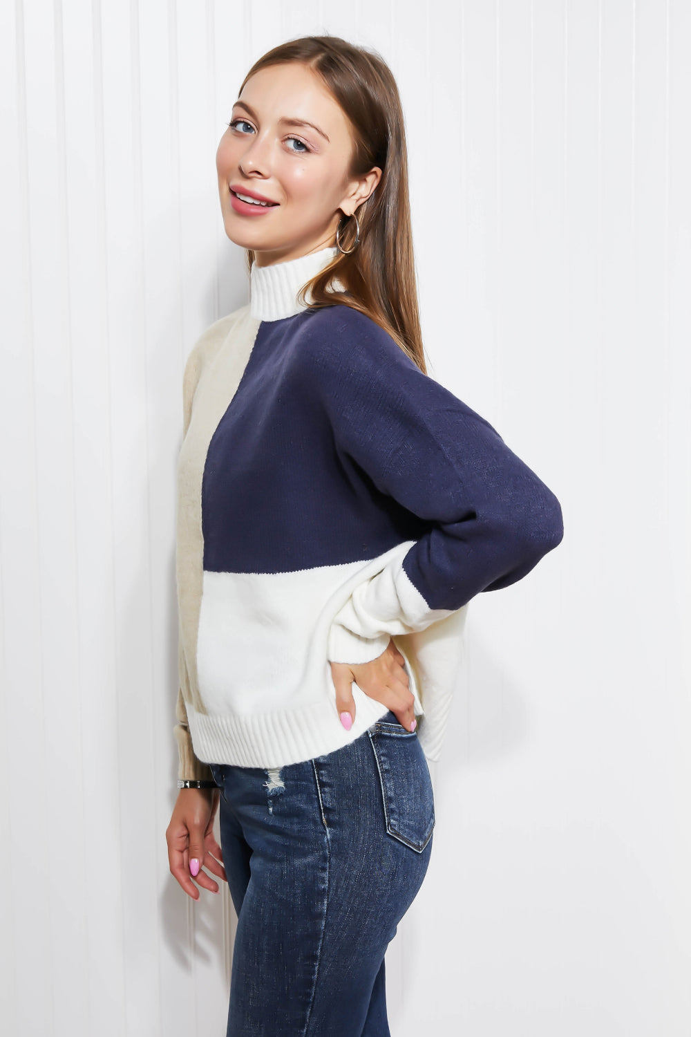 HYFVE Straight-A Student Color Block Sweater -