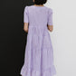 BiBi Slow Dancing Gingham Tiered Midi Dress -