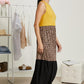 P & Rose Girl Next Door Leopard Color Block Dress in Mustard -