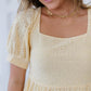 Davi & Dani All About Eyelet Dress in Baby Yellow -