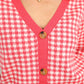 Sew In Love Full Size Houndstooth Button-Up Cardigan -