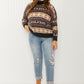 CY Fashion Reindeer Retreat Full Size Fair Isle Christmas Sweater -