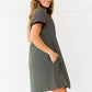 Cotton Bleu Simplicity is Best Full Size Striped T-Shirt Dress in Black -