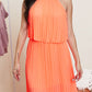 Skies Are Blue Vibrant in Venice Pleated Halter Neck Dress -