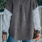 Leopard Corduroy Dropped Shoulder Jacket -