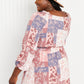 Andree by Unit Patchwork Floral Balloon Sleeve Dress -